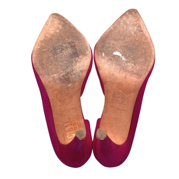 BY MALENE BIRGER PAX FUCHSIA PINK SUEDE D'ORSAY HEELS PUMPS - 38 (8) - Picture 4 of 13